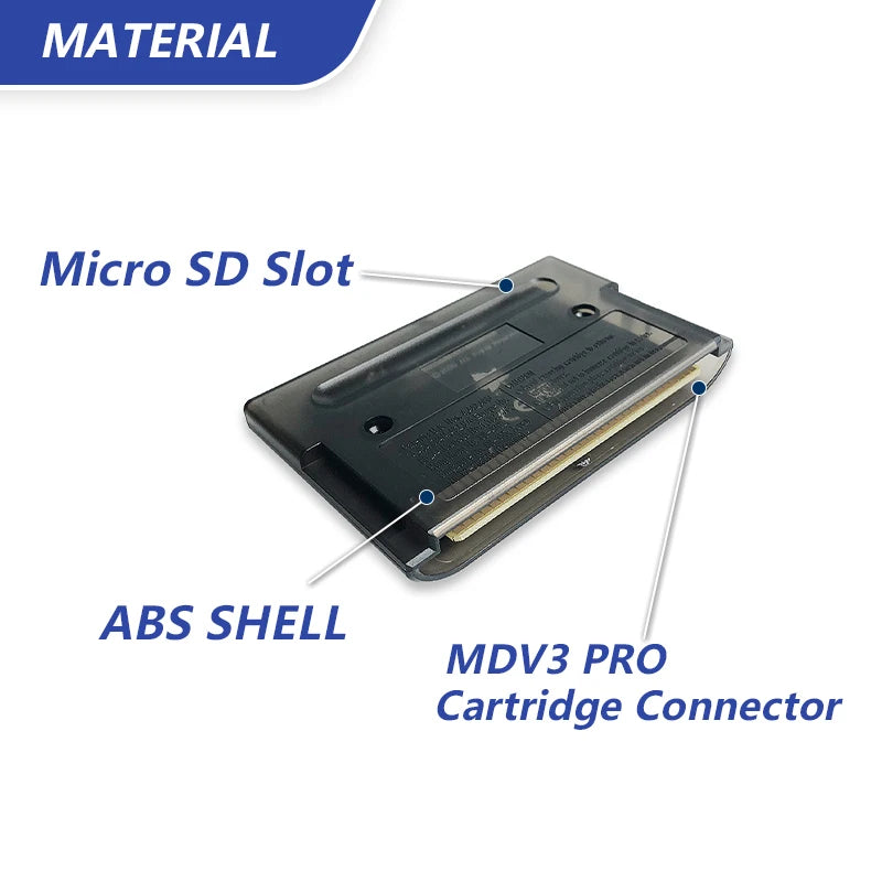 MegaDrive Genesis 3000 in 1 MD V3 Pro Game Cartridge, 8GB TF Card