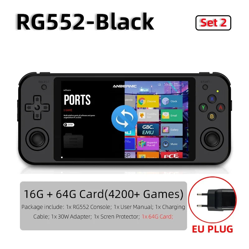 ANBERNIC RG552 Handheld Console, 5.36 Inch IPS, Android Linux