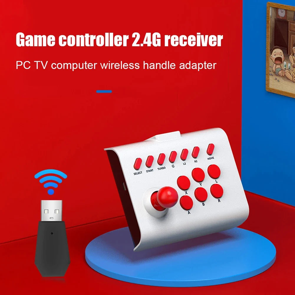 2.4G Game Console Receiver Replacement USB Wireless Dongle Receiver Bluetooth-compatible Accessories for TV PC Computer