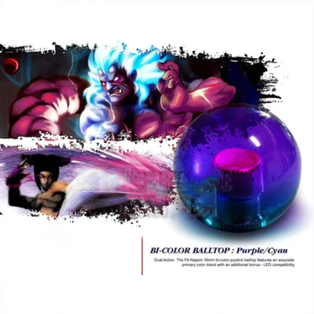 Gradient color Clear transparent fighting modification boutique KDIT Happ drop ball for arcade SANWA ZIPPY joystick PS4 games