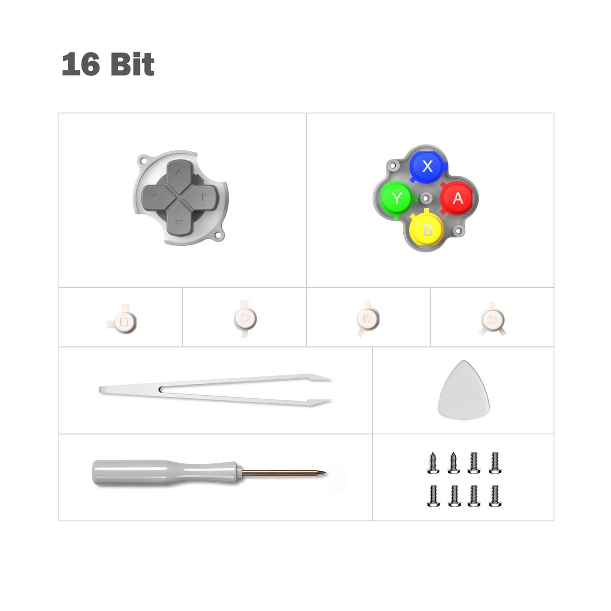 Retroid Pocket Nova Replacement Button Kit, Multi-Color