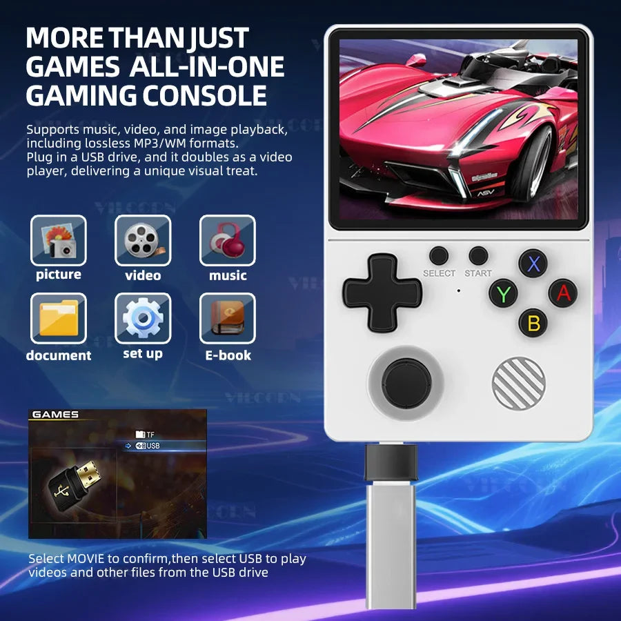 GB350 Handheld Game Console 3.5inch Portable Video Game Console 64G 128G For PS1/MAME/GameBoy Pocket Video Game Player HD Output