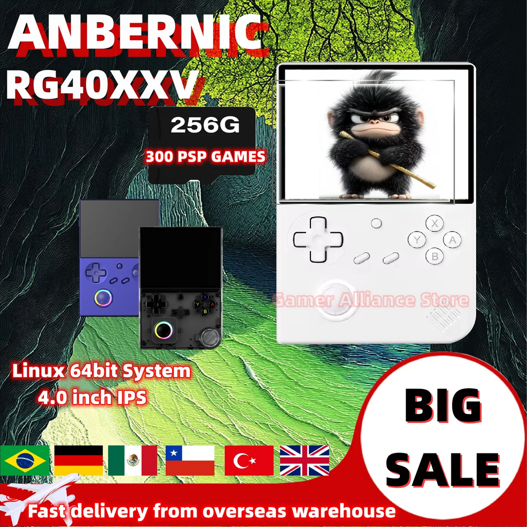 Anbernic RG40XX V Retro Handheld, 4.0-inch IPS, 5G WiFi, PSP