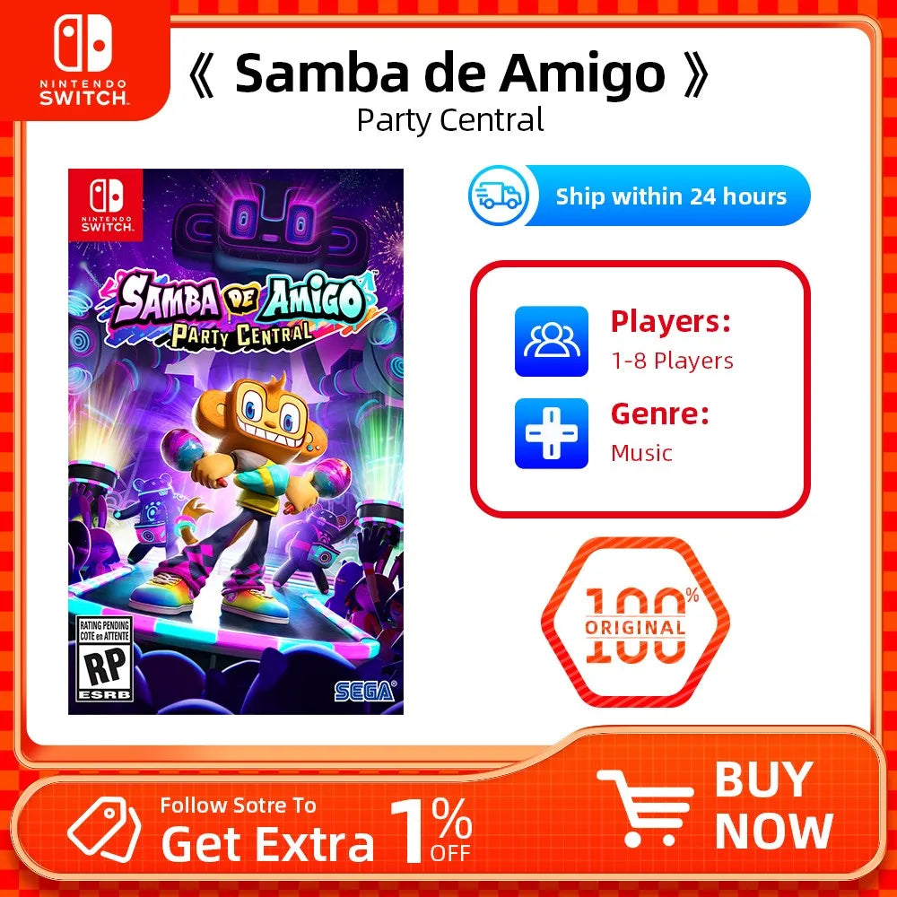 Samba de Amigo: Party Central for Nintendo Switch Game Card