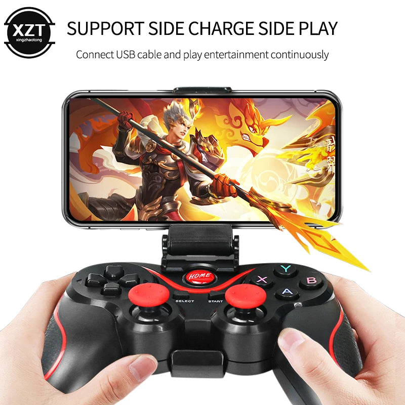 X3 Bluetooth Game Controller with Bracket for Android iOS PC