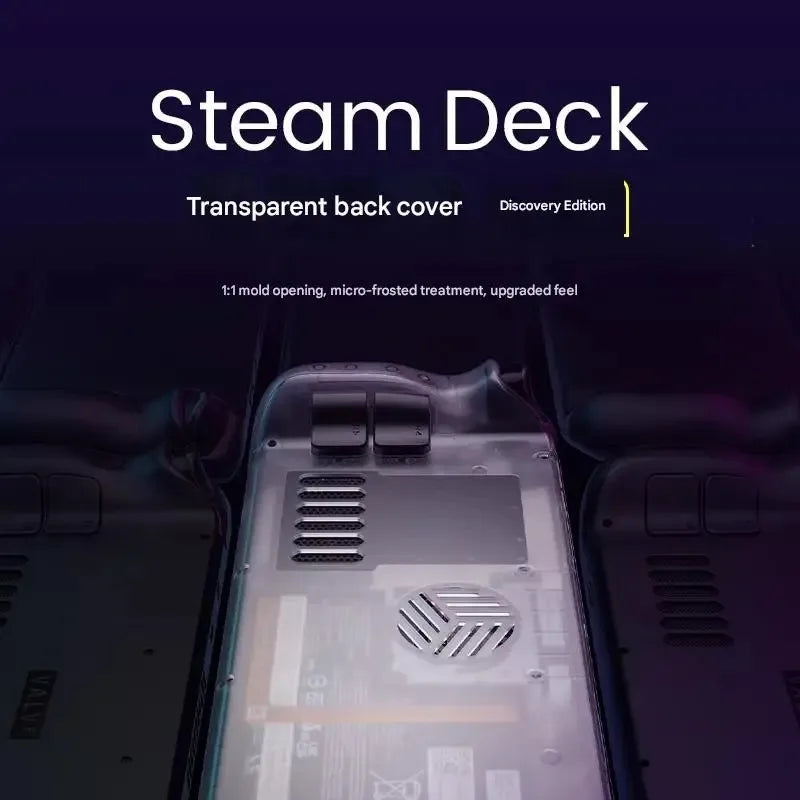 JSAUX Steam Deck Transparent Rear Cover, Open Hole, OLED/LCD