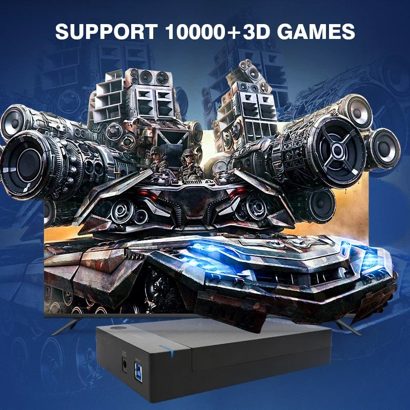 KINHANK 12TB Launchbox HDD for PC, 45000+ Games, PS2/PS3 Emulators