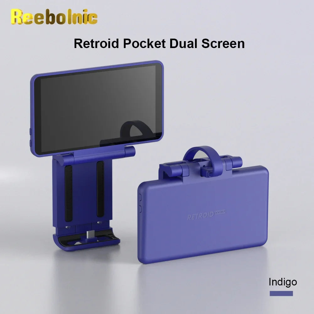 Reebolnic Retroid Pocket Dual Screen for RP4 Pro RP5 RP6 RP Nova Handheld Game Console 5.5Inch Touch Screen TypeC Game Console Double Screen