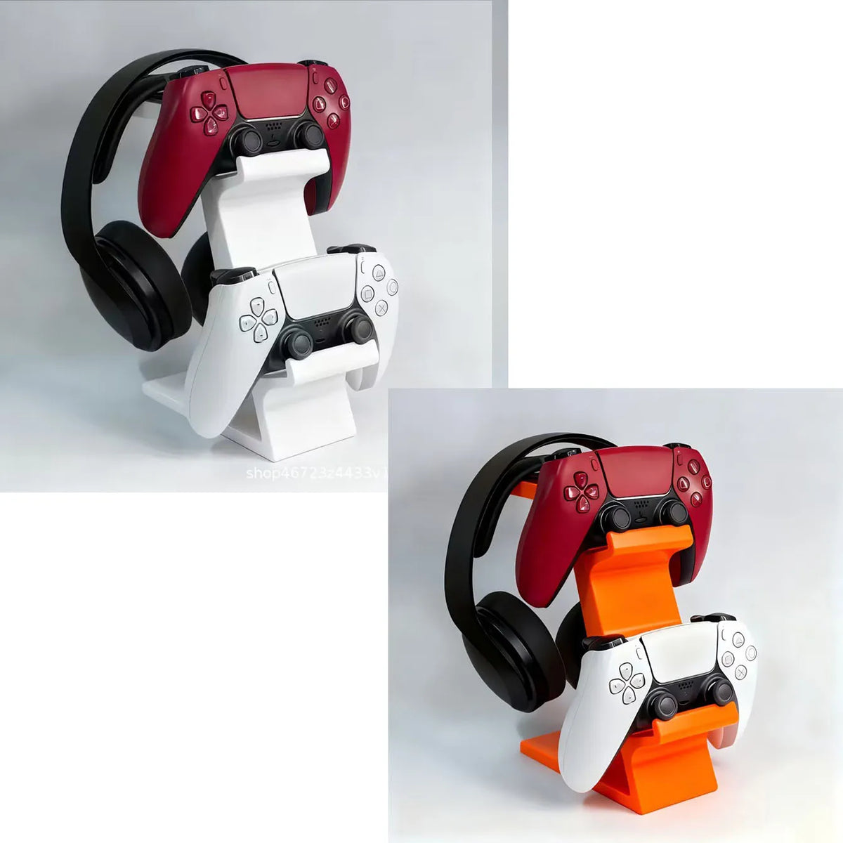 3D Printed Game Controller Headphone Integrated Stand Universal Standing Stand for PS4/PS5/XBOX Controller Headphone