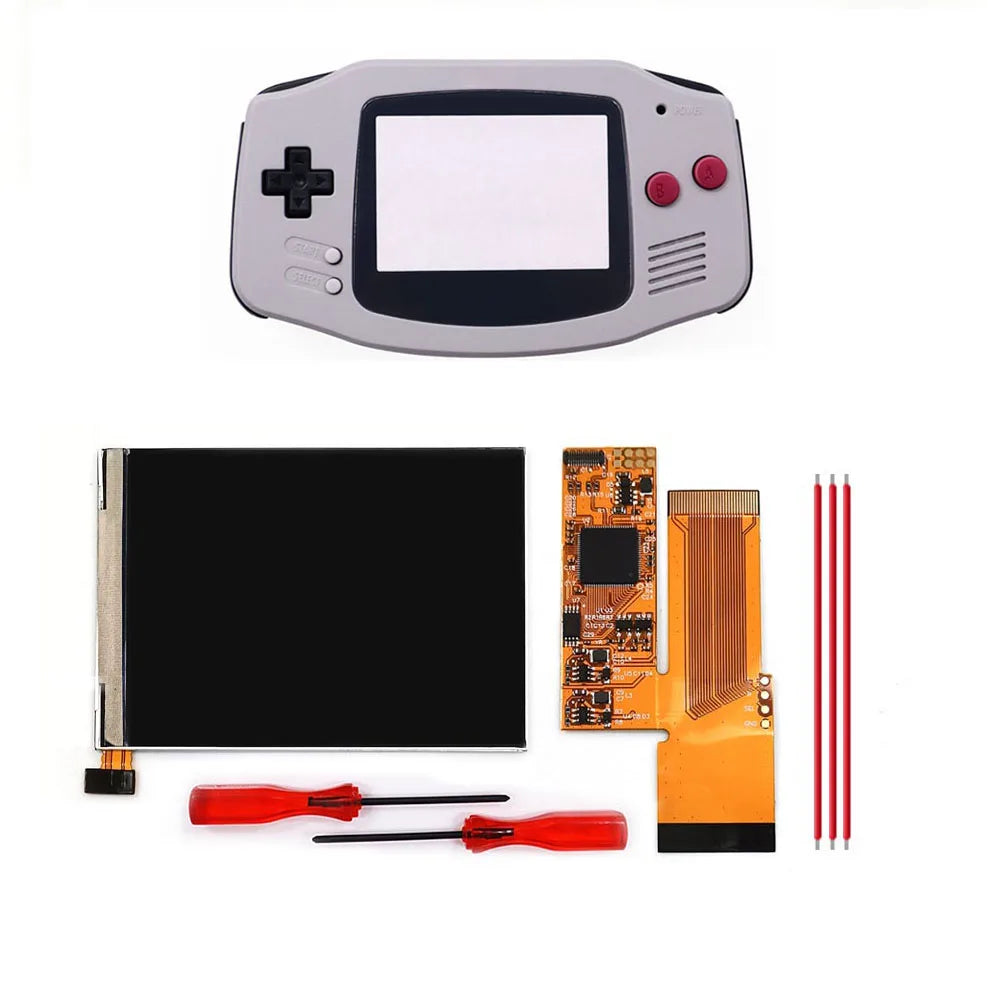 3.2 inch V2 IPS LCD Screen Backlight Backlit 10 Levels Brightnesss MOD For GameBoy Advance GBA Console