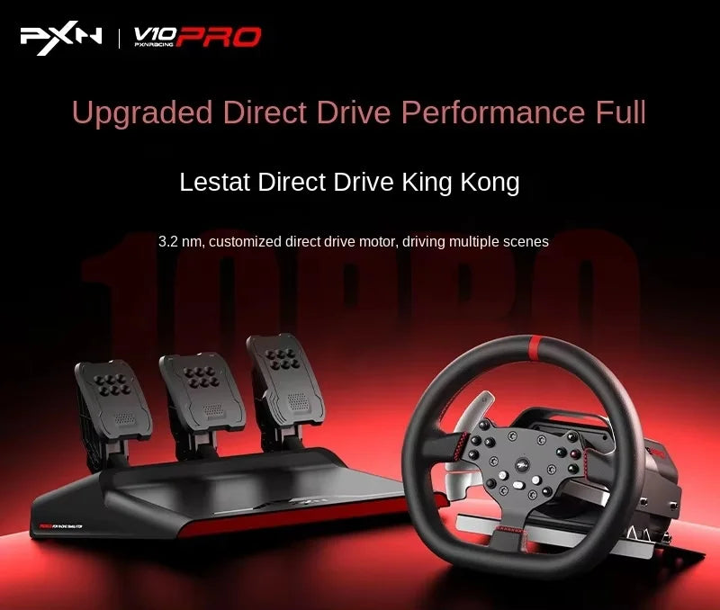 PXN V10 Pro Steering Wheel for PS4, PC, PS3, Xbox, Racing Games