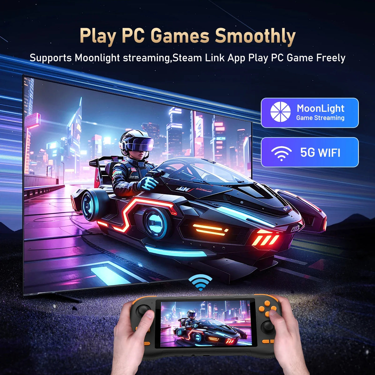 K56 Handheld Game Console 5.5-Inch Touch Screen Android 14 128G