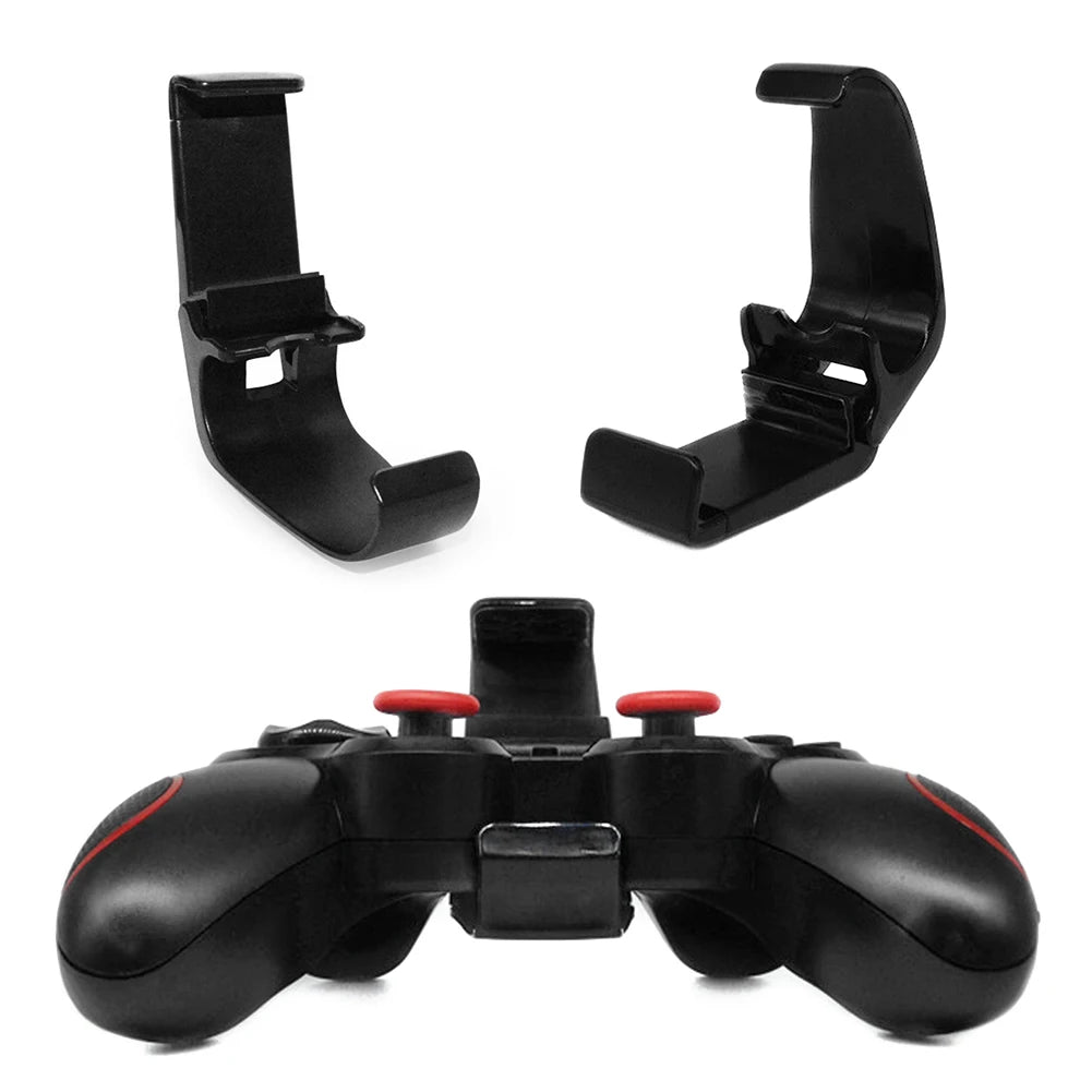 Controller Mobile Phone Holder Adjustable Mobile Gaming Clamp Bracket Holder for Wireless Gamepad Compatible for Android/iOS