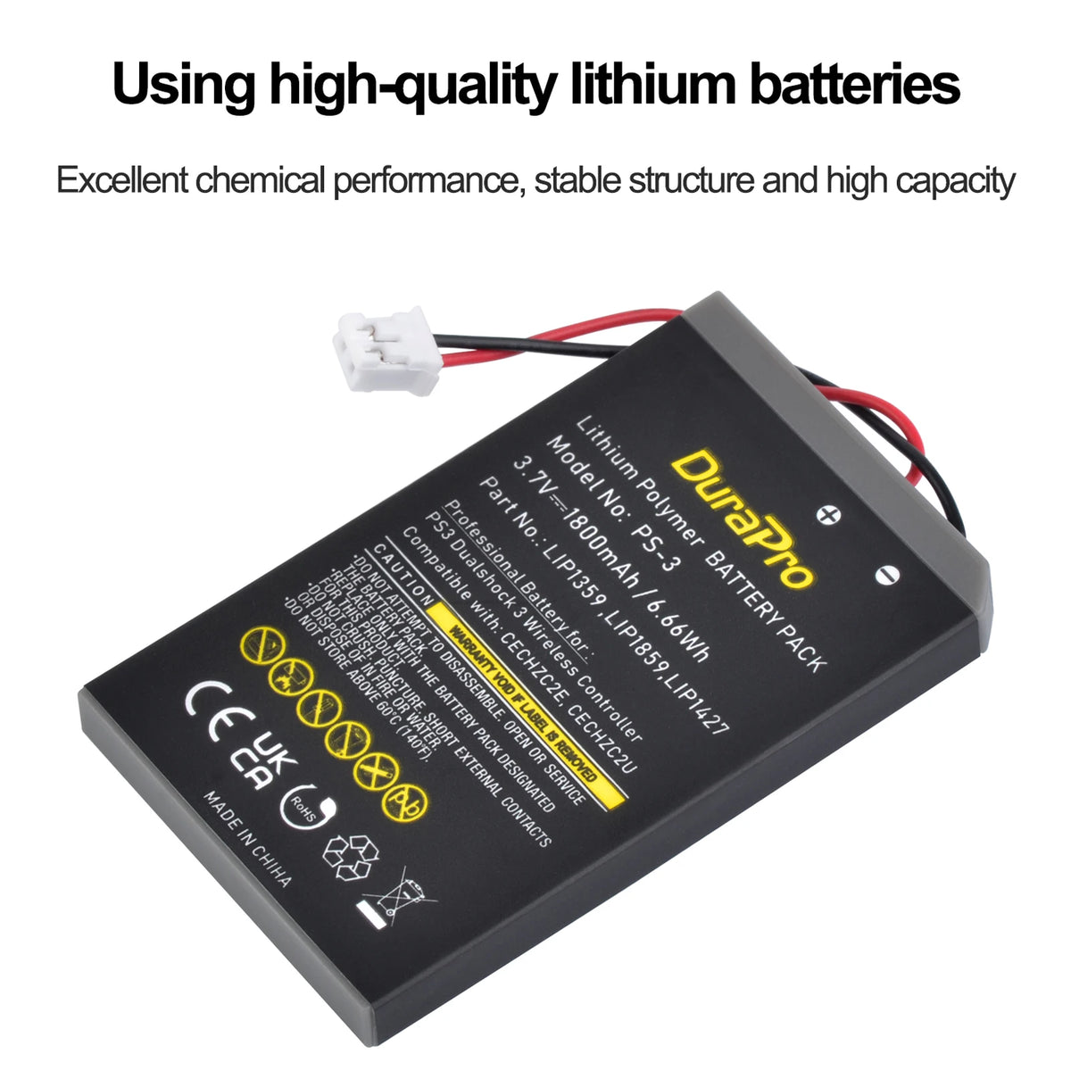 DuraPro 1800mAh Battery for Sony PS3 DualShock 3 Controller
