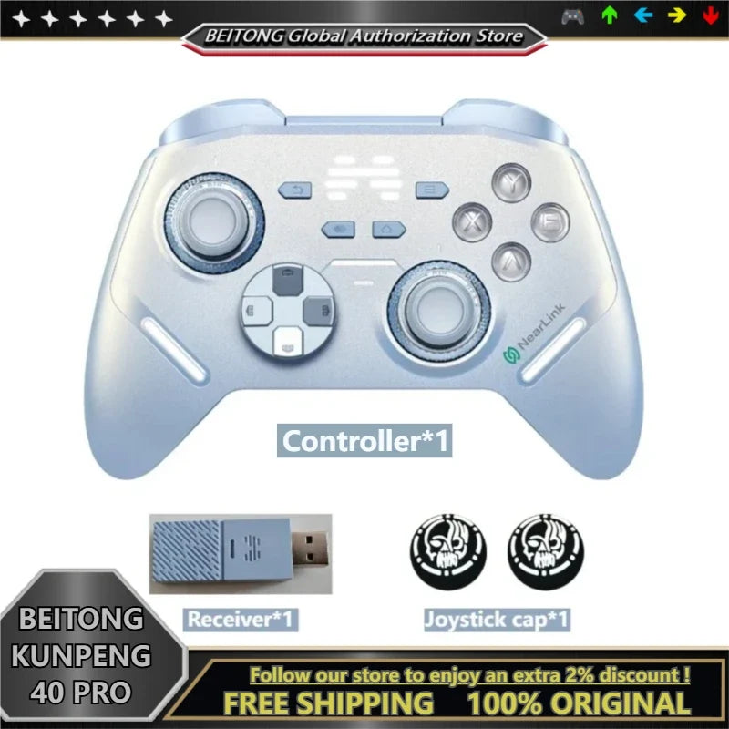 BEITONG KP40 Pro Wireless Gamepad 2000Hz Hall Joysticks for PC
