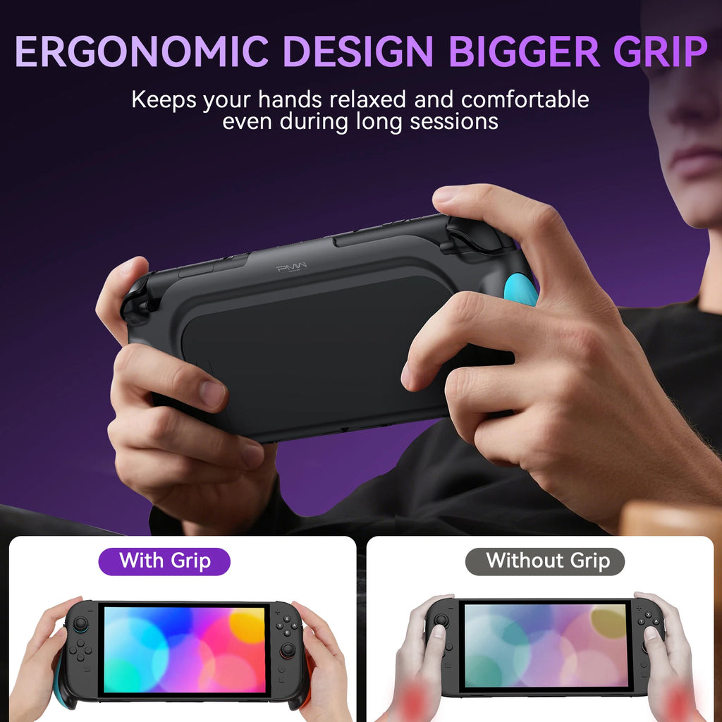 IINE Grip Case for Switch 2/Ergonomic grip / Dock-Compatible  /Easy Install / Only 65g