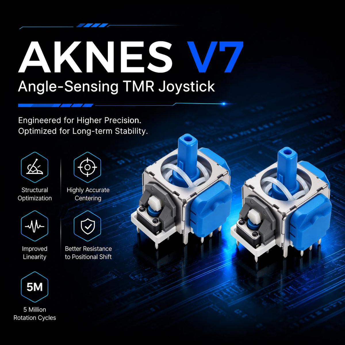 AKNES HALLPI V7 TMR Joystick for PS4 Controller Repair