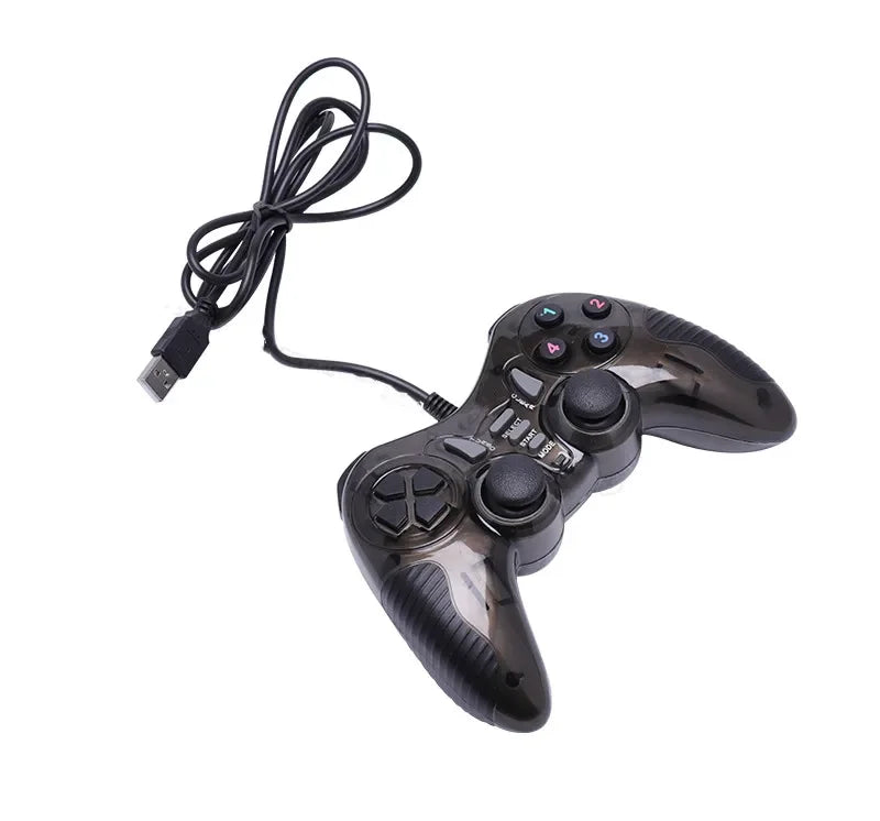 USB Wired Dual Vibration Controller for PC Windows and PS3