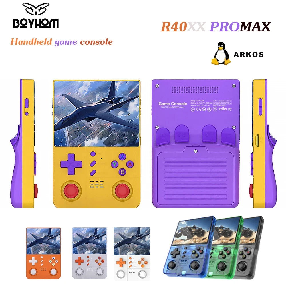 BOYHOM R40XXPROMAX Retro Handheld, ARKOS2.0, 4.2-inch HD IPS