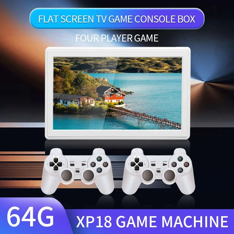 AMPOWN XP18 Game Console 7 Inch Screen HDMI Output, Up to 11000 Games