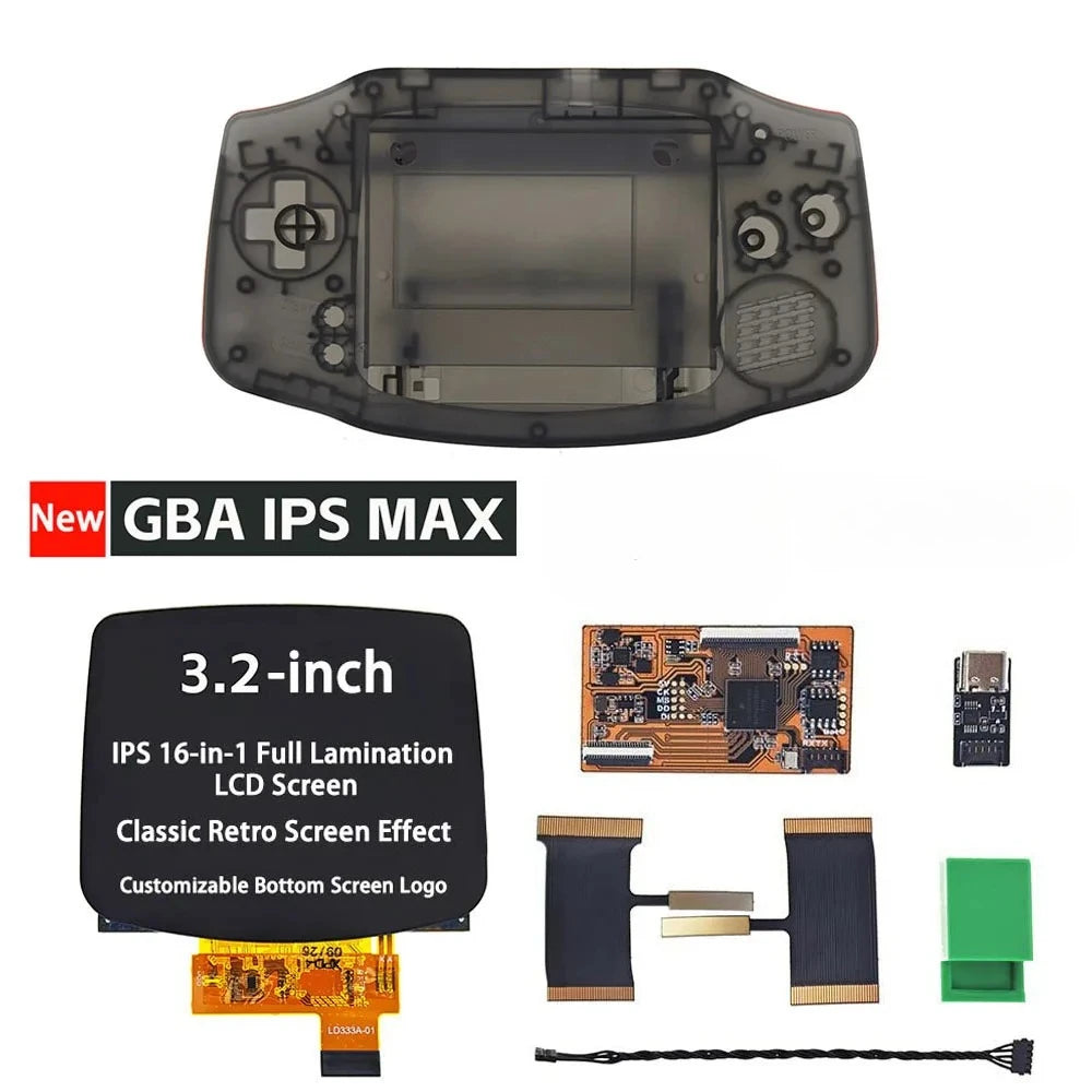 GBA 3.2-Inch IPS LCD Kit, 960x640 with Custom Shell
