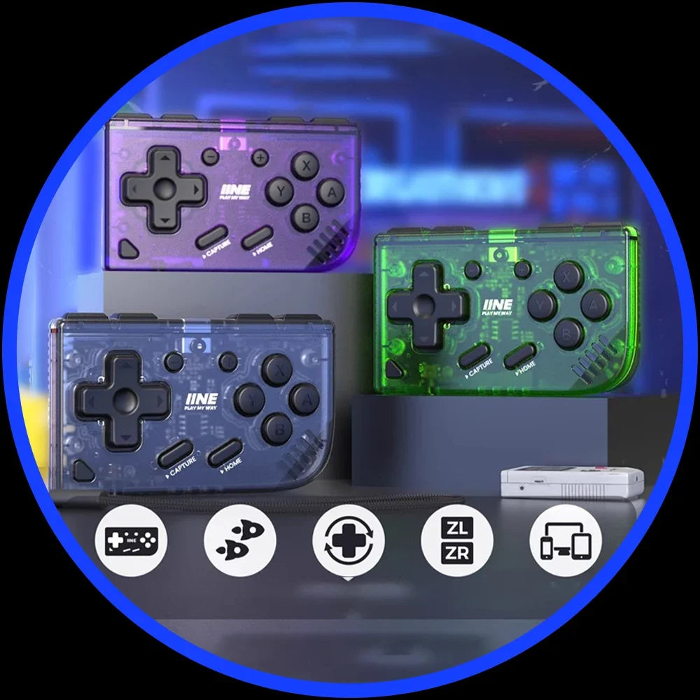 IINE Mini Retro Ananke Controller, Turbo, Interchangeable Stick