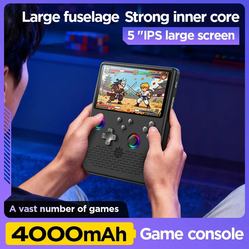 H5 Open Source Handheld Game Console, 5 Inch IPS, Dual Joystick