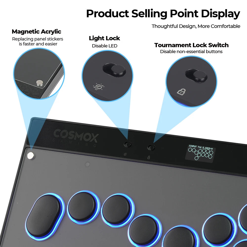 Haute42 COSMOX C16S Leverless Controller for Switch, PS4, PS5
