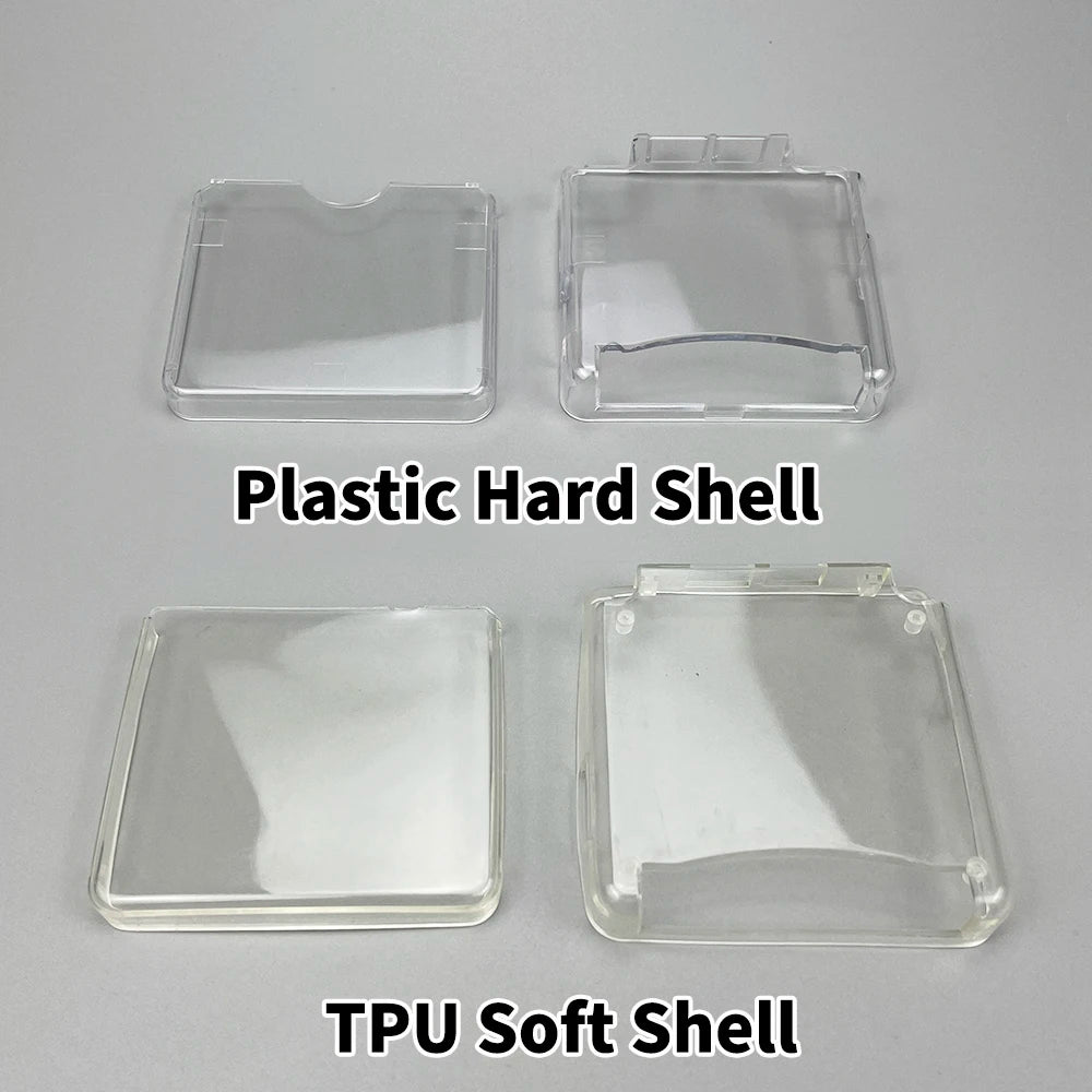 Clear Protective Cover Case Hard Shell Housing For GBA SP Game Console Crystal Cover Case TPU Shell Screen Protector Film