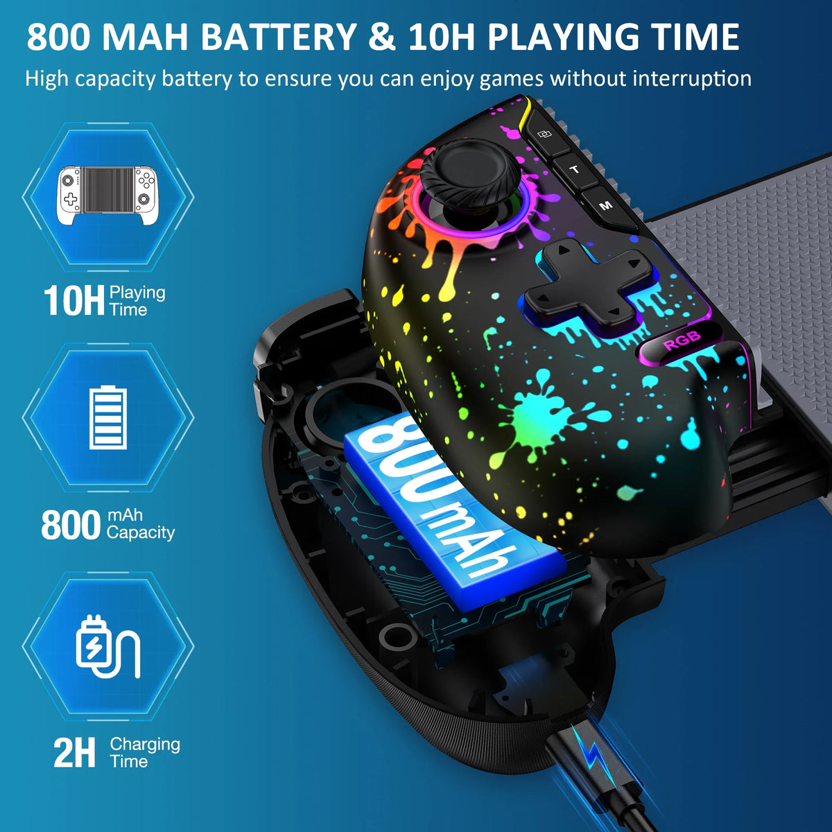 BEBONCOOL MC302 Hall Effect Phone Controller, Stretching, Android