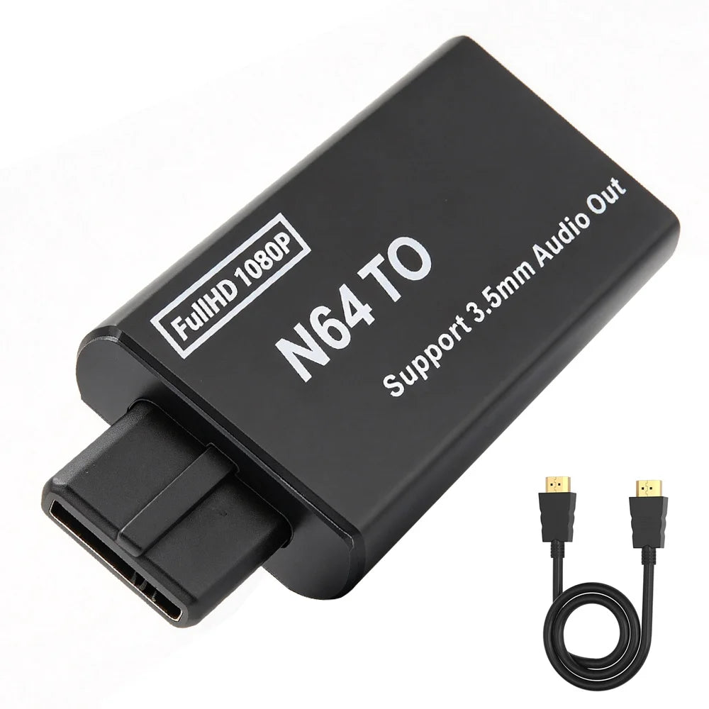 Retro Game Console 1080P HD Video Converter Adapter For N64 SNES SFC NGC S-Video Composite Input 4:3 16:9 Aspect Ratio Switching