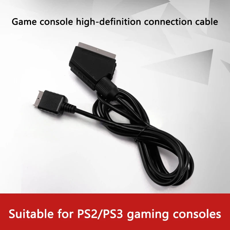 Replacement Real RGB SCART Cable TV AV Lead Connection Cable Playstation PS1 PS2 PS3 Slim PAL NTSC Consoles