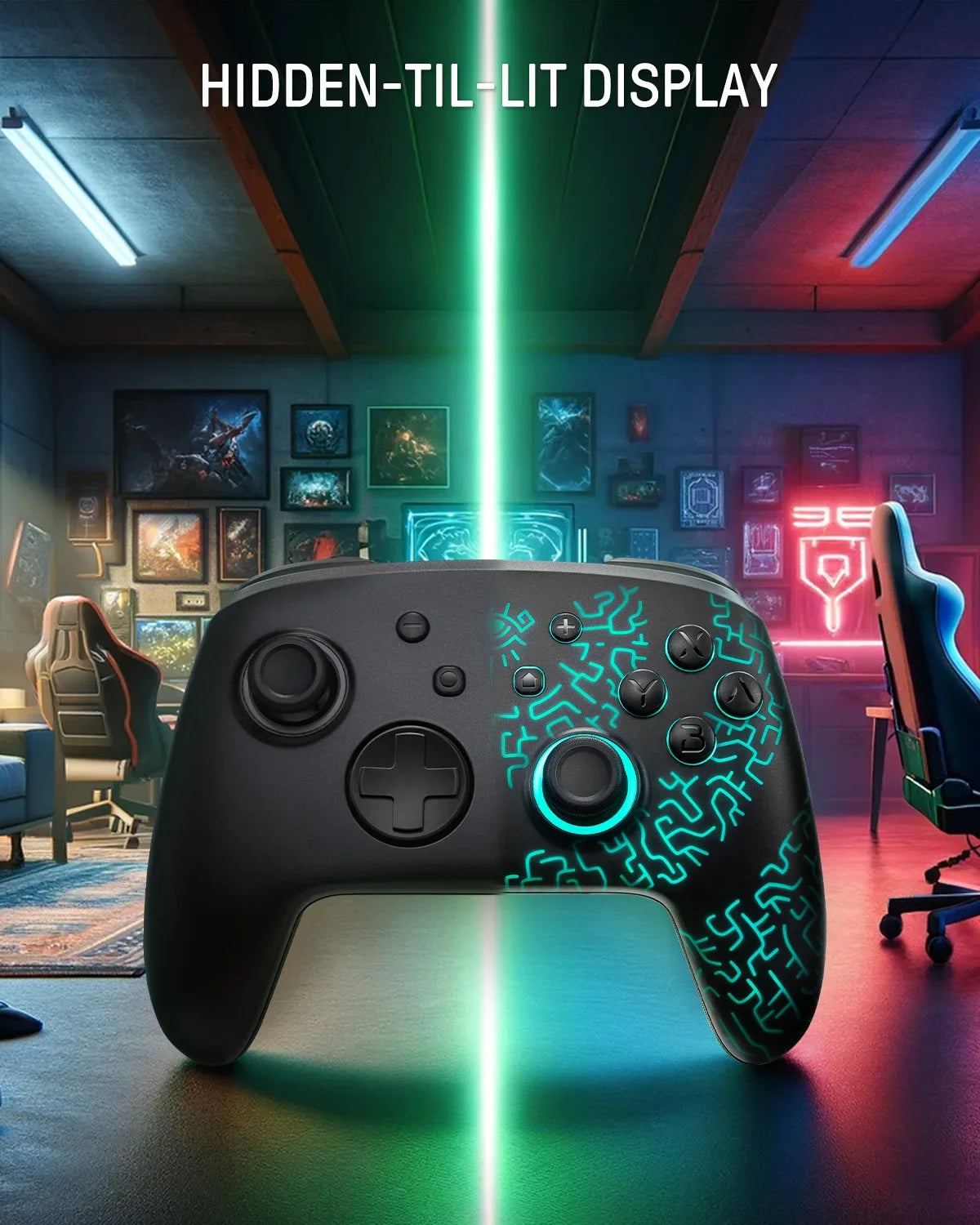 FUNLAB FF01 Wireless Pro Controller for Nintendo Switch 2/1, NFC