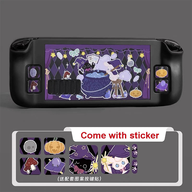 Steam Deck/OLED Magic Milk Cat Hard PC Case, Non-Slip Cover