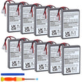 Hisewen 10x 2000mAh Battery for PS4 DualShock 4 V1 Controller