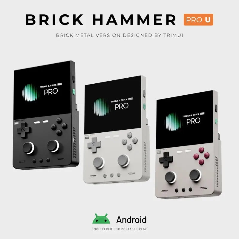 TRIMUI Brick Hammer Pro U Android Handheld, 3.95-Inch IPS, Metal