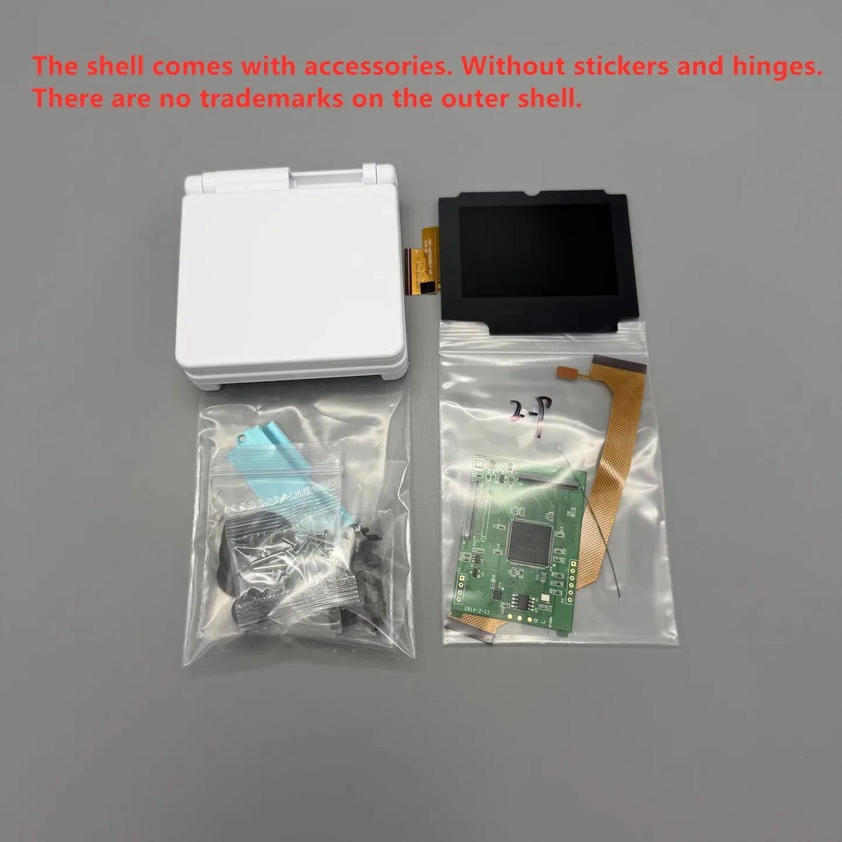 V5.4 2.9" IPS High Brightness LCD Screen Replacement Full Shell Kit for Game Boy Advance SP GBA SP Retro Console Mod Parts