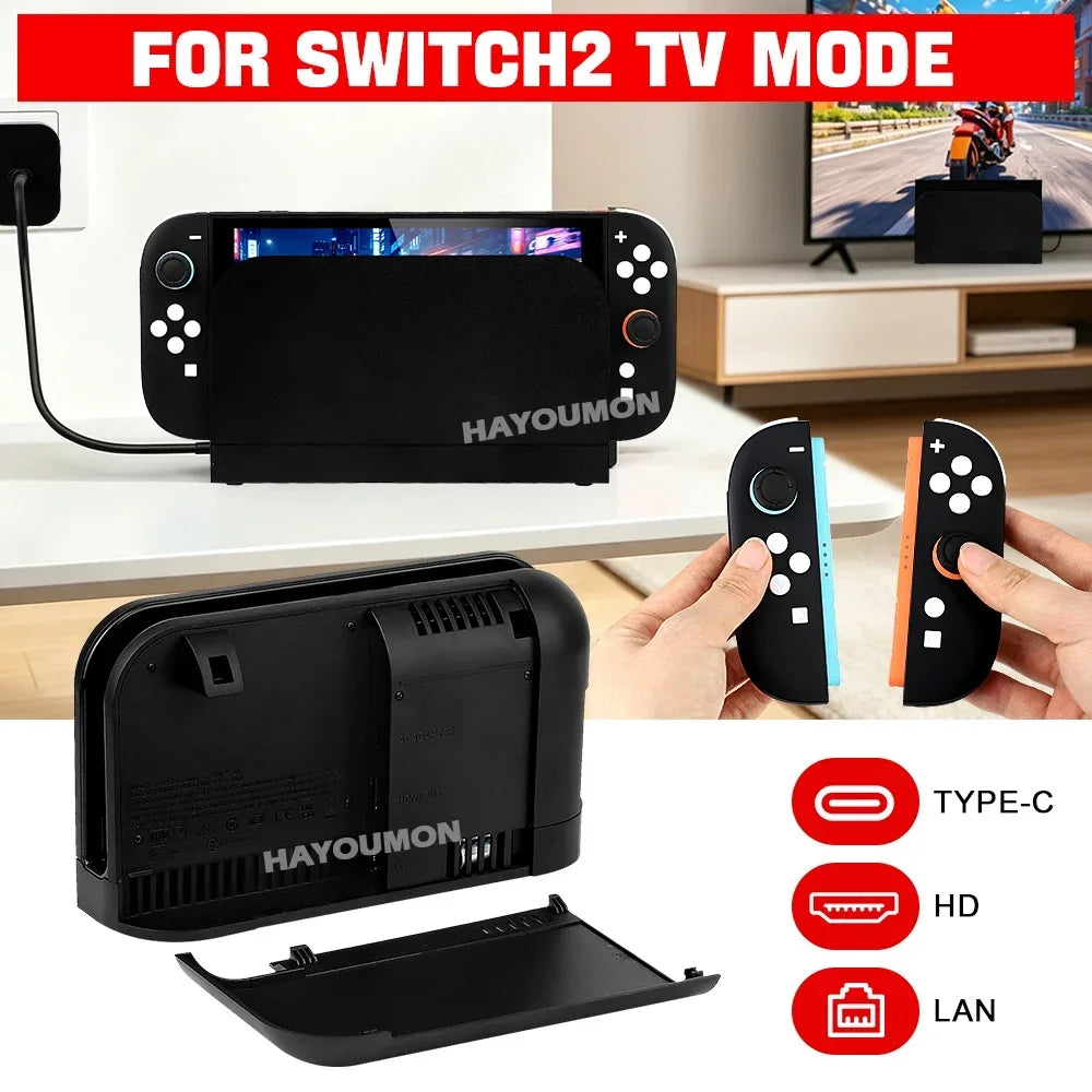 2026 New For Switch 2 Charging Dock HDMI-Compatible TV Dock Charger Station Stand Dock Gaming Accessories