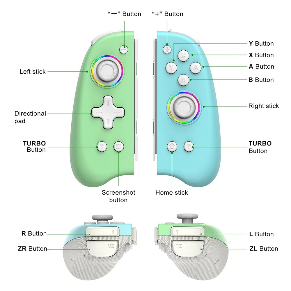 Wireless Joypad Controller L/R for Nintendo Switch/OLED, Wake-Up