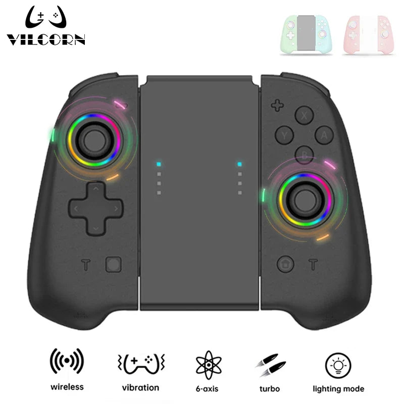 Wireless Joypad Controller L/R For Nintendo Switch / OLED Lite Automatic Wake-up Gamepad Joysticks Con Crossing Six-axis
