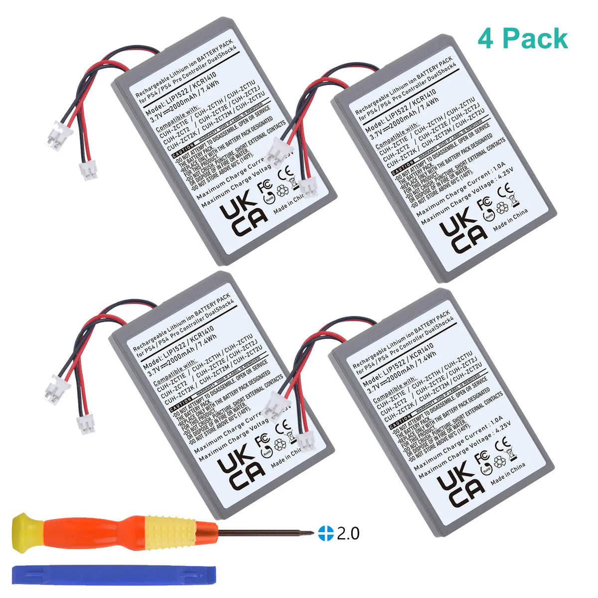 PS4 Controller Battery for Sony PlayStation 4 DualShock4 V1 V2 KCR1410 LIP1522 CUH-ZCT1E CUH-ZCT2 Wireless Controller