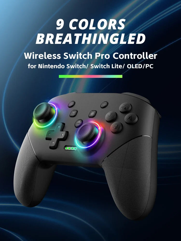 DATA FROG Pro Controller for Switch, OLED, Lite, 1000mAh