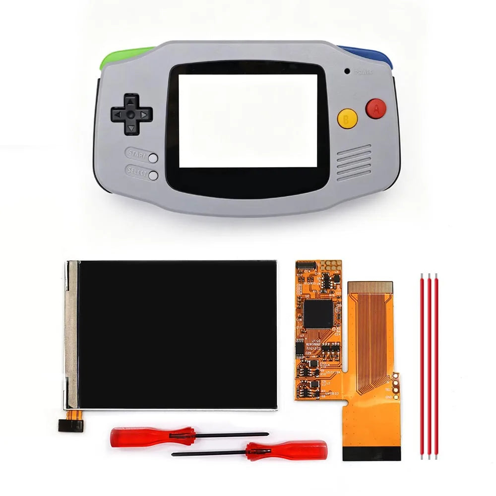 3.2 inch V2 IPS LCD Screen Backlight Backlit 10 Levels Brightnesss MOD For GameBoy Advance GBA Console