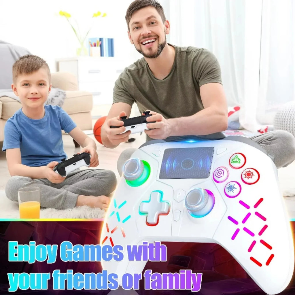 Bonacell Wireless Controller for PS5 PC Steam iOS, Turbo, 6-Axis