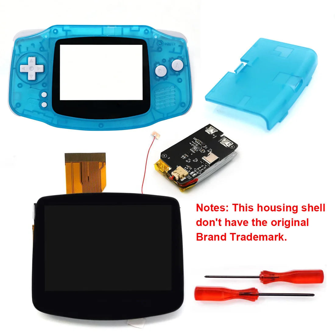 HISPEEDIDO GBA V5 720x480 IPS Drop-in Screen Kit with Shell