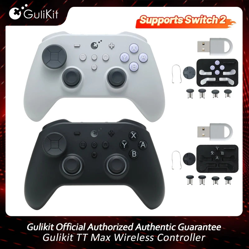 GuliKit TT MAX Controller NS69 Gamepad with TMR Joysticks Anti Drift Gamepad for Windows Nintendo Switch 1/2 Android iOS