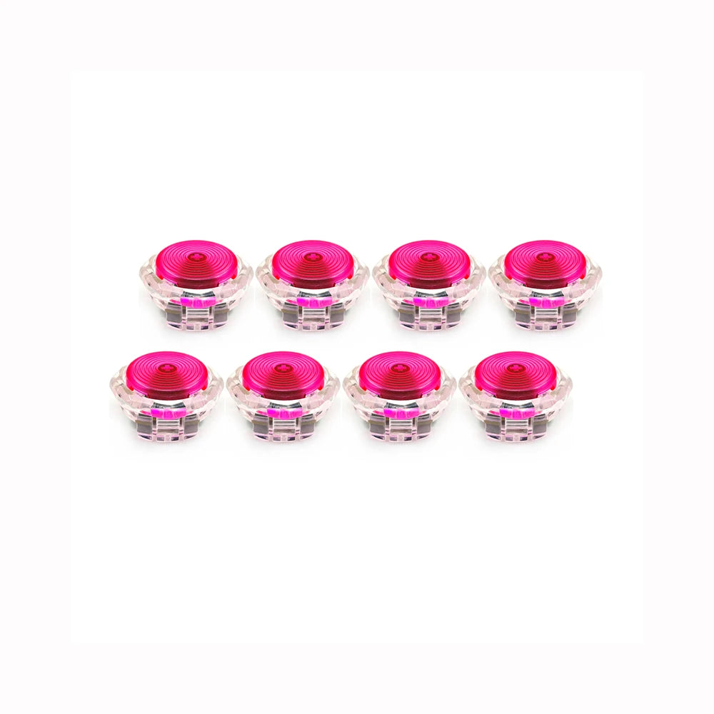 8pcs Sinoarcade Low Profile Mechanical Buttons with Kailh CLICKY POM Switches Hot-swappable  for Arcade Hitbox Snackbox
