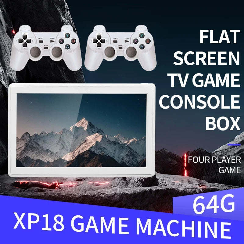 AMPOWN XP18 Game Console 7 Inch Screen HDMI Output, Up to 11000 Games