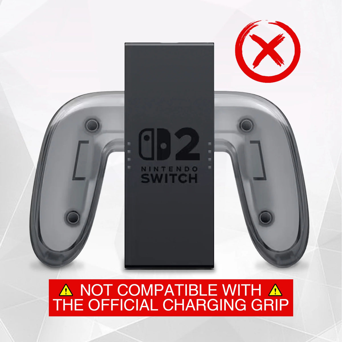 PlayVital Dockable Grip Cover for Nintendo Switch 2, Anti-Scratches Shell Clear Protective Case with Foldable Stand & Thumb Grip
