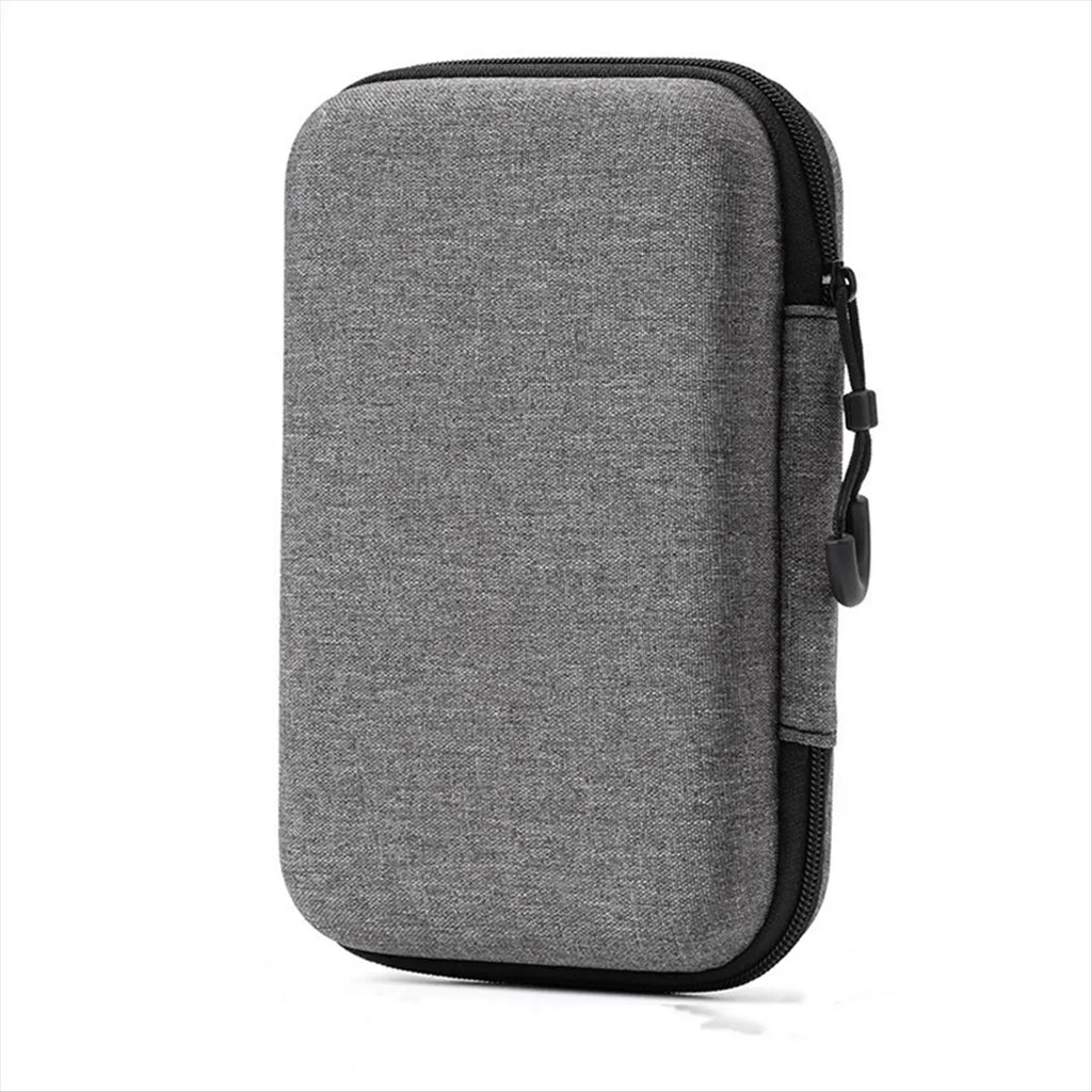 (A03R) Hard EVA Case for MIYOO MINI PLUS/R36S/R35S/RGB20S/XU10 for ANBERNIC RG35XX/RG35XX PLUS Protable Storage Bag Grey